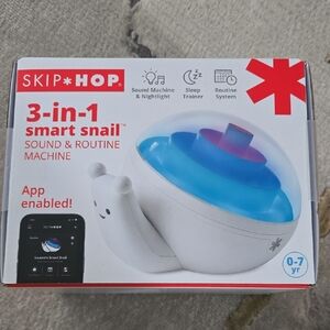 Skip Hop Smart Snail Sound Machine with Blue and Purple Accents